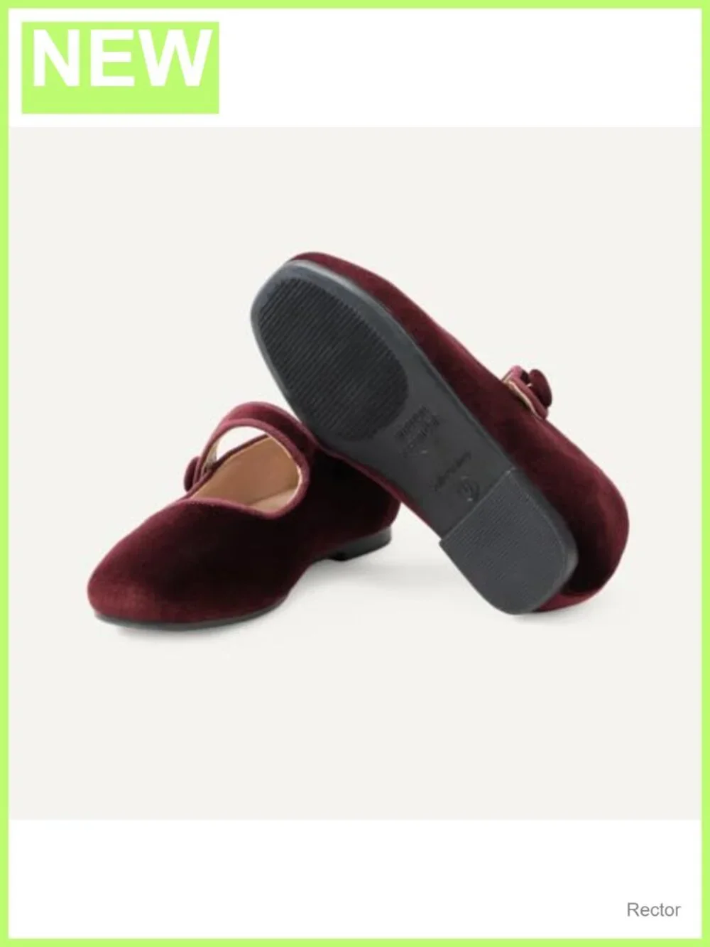 Toddler Girls Mary Jane Ballet Flats Velvet Memory Foam Comfort